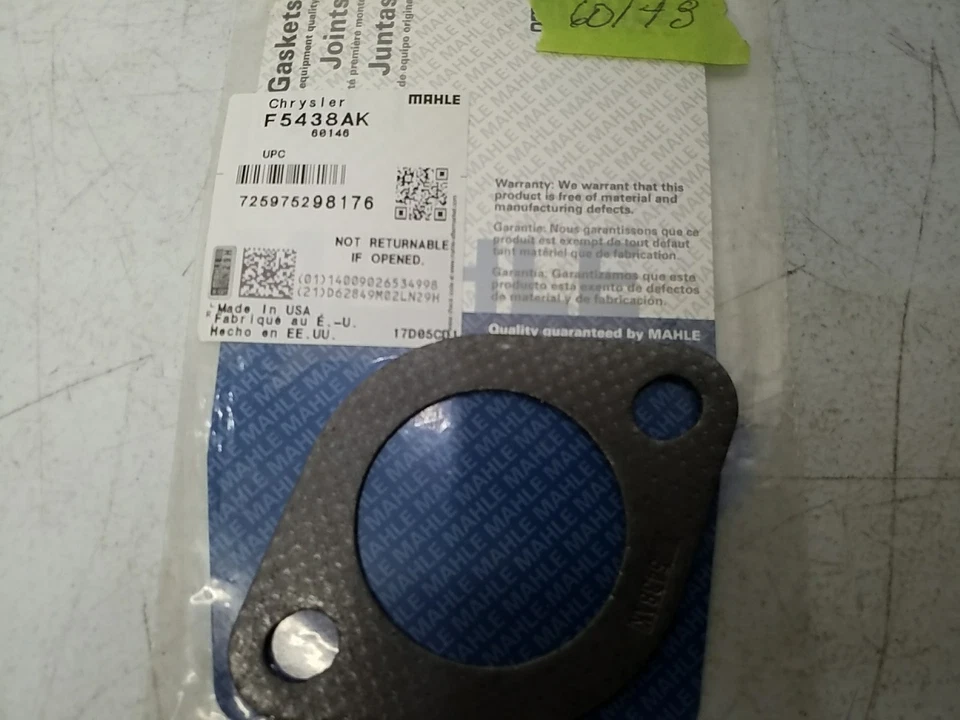 Junta de brida de tubo de escape MAHLE F5438AK - Componente de sellado premium Foto 2 de 4