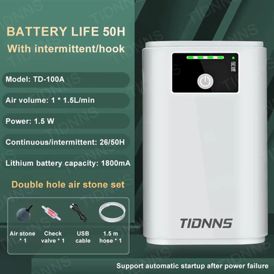 Aquarium Fish Tank Oxygen Pump Charging Dual-Purpose Air Pump Usb Lithium Batter