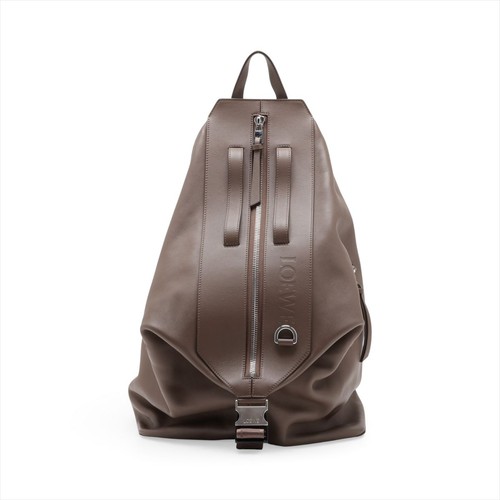 Loewe Convertible Backpack Leather Brown Unisex Bag #ALB8494