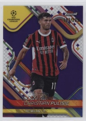 2024 Finest UEFA Club Competitions Purple Refractor /299 Christian Pulisic 0n8h