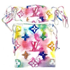 LOUIS VUITTON M76772 Monogram Watercolor Sequins Mask and drawstring pouch set