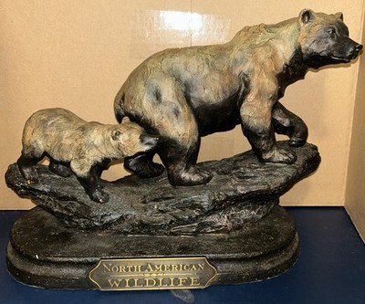 Marc Pierce Sculpture  Mountain Matriarch  Bear With Cub Big Sky Carvers