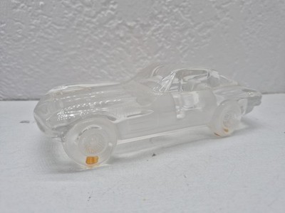 HOFBAUER 1963 CORVETTE STINGRAY GLASS CRYSTAL CAR PAPERWEIGHT