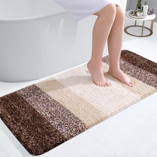 OLANLY Bathroom Runner Rugs Mat 44x20, Extra Soft Absorbent 44" X 20", Brown