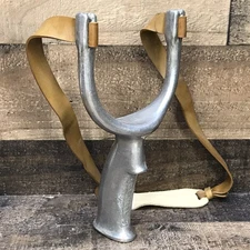 Vintage 1950's Hodge /Mulders Catapull Slingshot Cast Aluminum Frame *Pat’d 1948