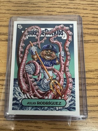 Julio Rodriguez SP 2023 Topps GPK x MLB Real name C card Garbage Pail Kids 3c