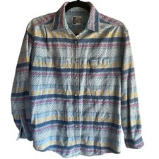 Vintage Jeans Wear Denim Button Front Western Shirt Large