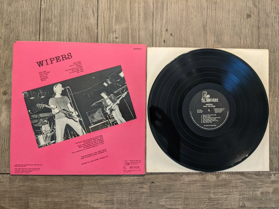 Wipers LP Over The Edge Original 1983 Pressing Brain Eater 2 Punk Vinyl Nirvana Foto 2 de 3