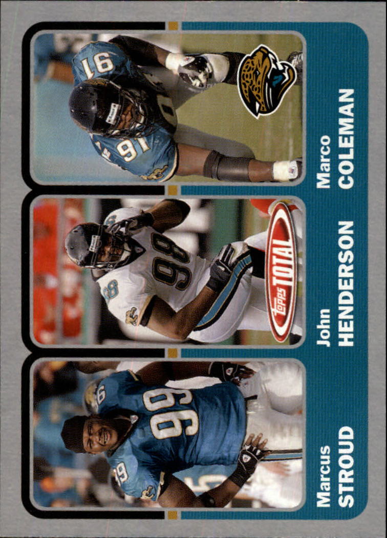 2003 Topps Total Silver Football Card #345 John Henderson/Marco Coleman/Stroud