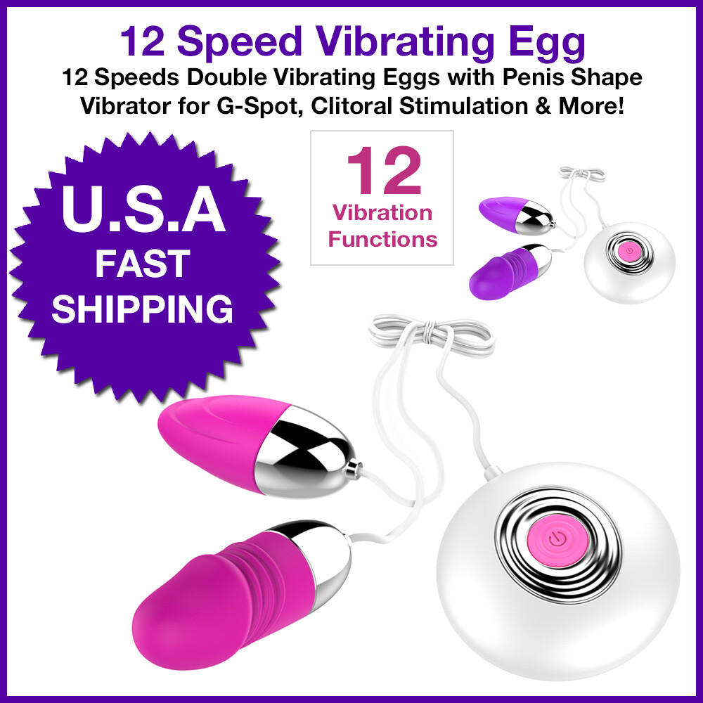 12 Speeds Double Vibrating Egg w/ Penis Shape Vibrator Massager Remote Control | eBay 12 Speeds Double Vibrating Egg w/ Penis Shape Vibrator Massager Remote Control | eBay