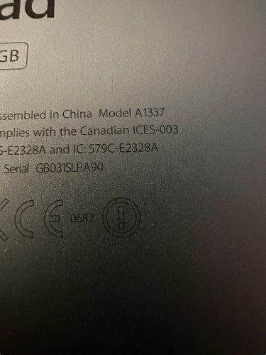 Apple iPad A1337 1st Gen. With iPad Box Untested Being Sold As Spares Or Repair. - Afbeelding 5 van 10