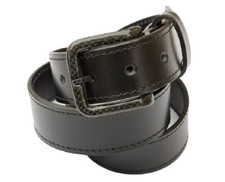 Metal free Leather belt w/ Carbon Fiber Buckle: Nickel Free: Airport Friendly