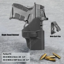 XDS 9 Mod 2 Holster w/ Belt Clip For Springfield XDS 40 MOD 2.0 9mm .40 XDS OSP