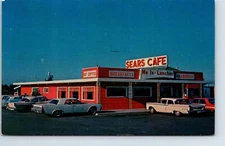 Postcard Minnesota McGregor Sears Cafe Car s Hamburgers Coffee Breakfast