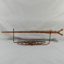 16" Slughorn Hand Carved Mahogany Wood Magic Wand Wizard Witch w/Free Velvet Bag