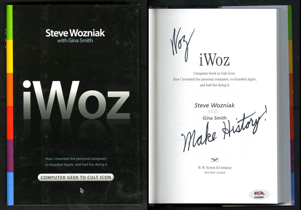 Steve Woz Wozniak SIGNED iWoz HC 1st Apple Computer Founder PSA/DNA AUTOGRAPHED