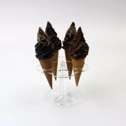 acrylic ice cream cone holder / chip cone holder / counter top display stand image 1