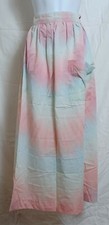 Long Serving Apron With Pocket Pastel Tie-dyed Excellent Upcycle 