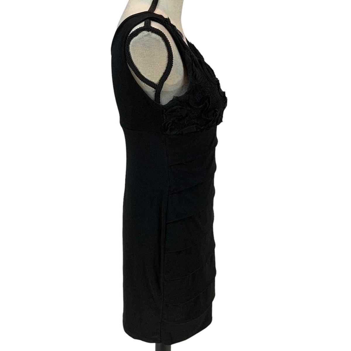 Enfocus Studio Sleeveless V Neck Sheath Dress - Black - size 6 | eBay