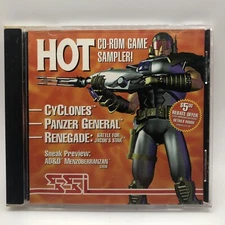VTG PC Game Hot CD Game Sampler SSI Cyclones Panzer General Renegade AD&D