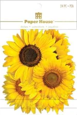 Crafts Stickers DieCuts Sunflowers Real Look Multiple Variations Leaves Stems