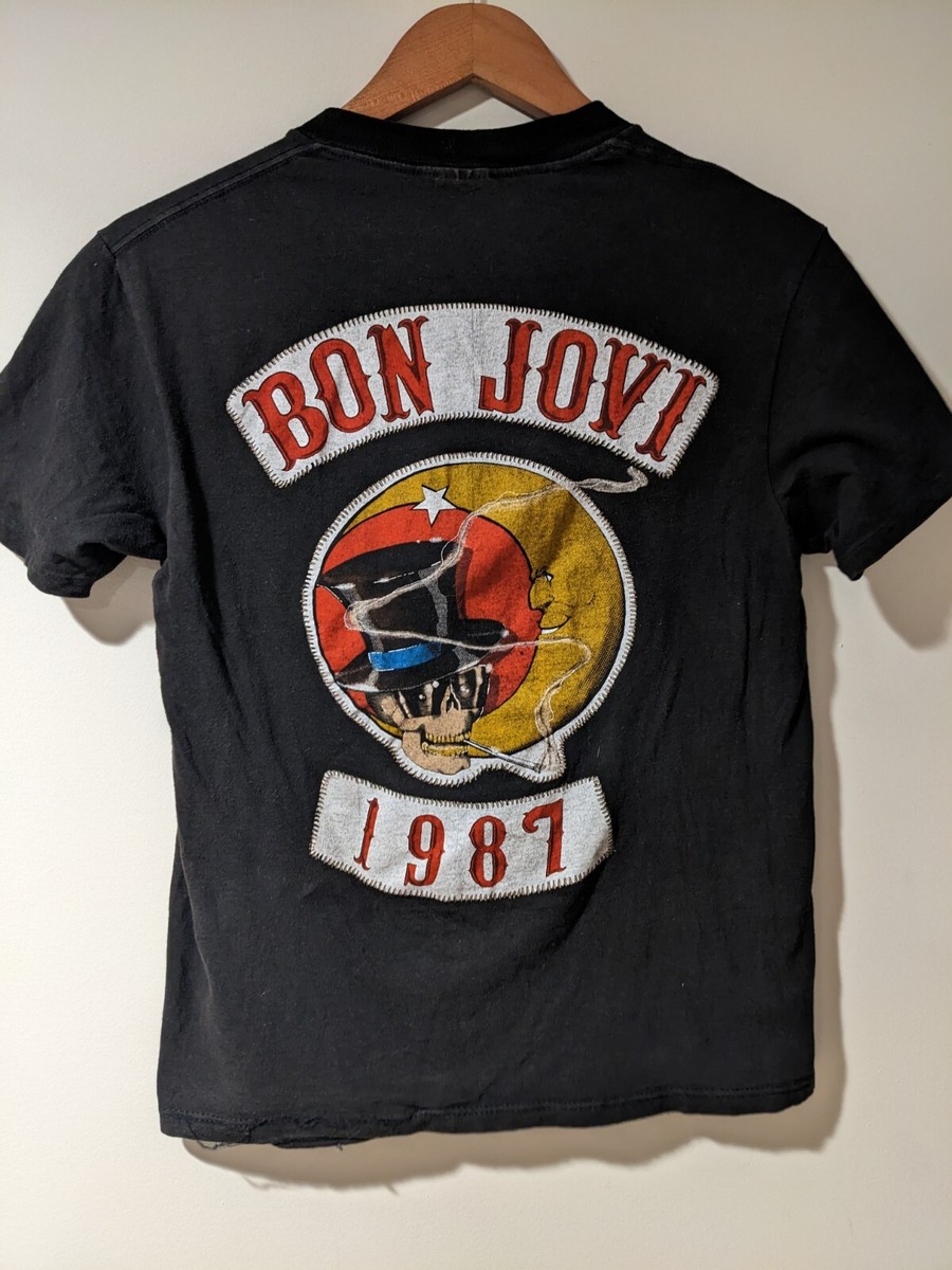 Vintage Bon Jovi 1987 Rare Band Music Tour Black Medium T Vintage Bon Jovi 1987 Rare Band Music Tour Black Medium T