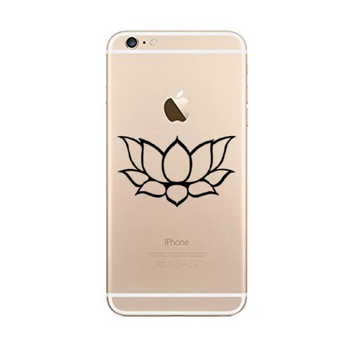 Calcomanía troquelada pegatina flor de loto para teléfono celular móvil Smartphone taza decoración Foto 2 de 4