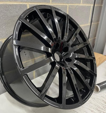 22"gloss black alloy wheels fits bmw x5/x6  22x9/10.5 wider rear + tyres