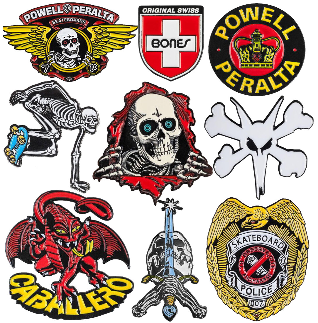 POWELL PERALTA / BONES BRIGADE - Push Back Pin / Badge - Assorted