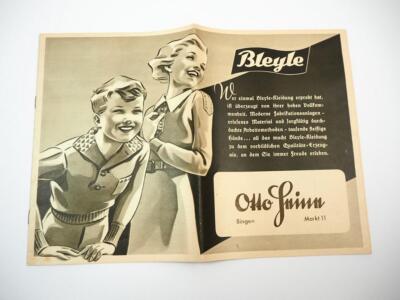 Prospekt Bleyle Mode Bekleidung Damen Kinder  Otto Seine Bingen ca. 1930