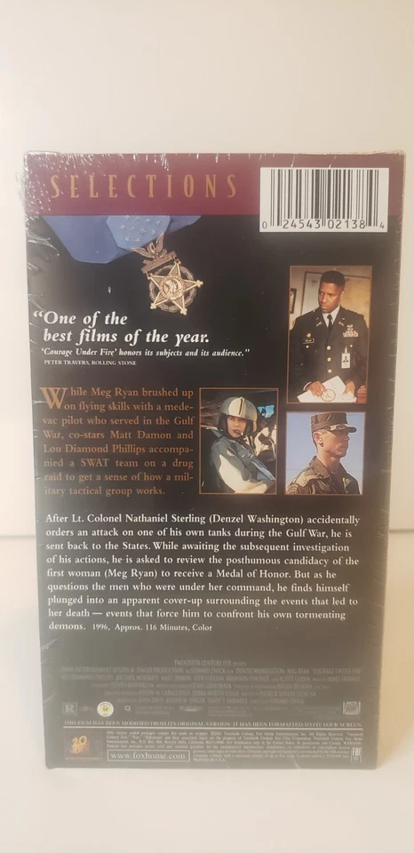 Courage Under Fire (VHS, 2001, Fox Selections) New Sealed Denzel Washington - Image 2 of 4