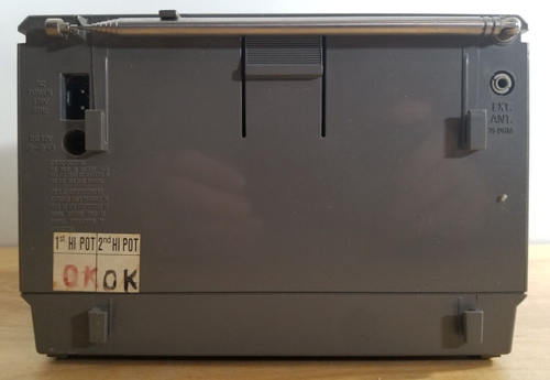Vintage GE Spacemaker 7-7130A 1986 tragbarer Fernseher s/w - Bild 6 von 14
