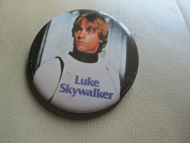 Luke Skywalker LARGE badge c 1977 Star Wars Jedi Master