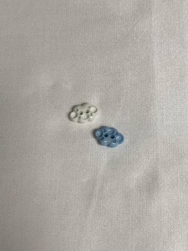 Cloud Plastic Button Set of 3 (Choose Blue or White) - Picture 3 of 3