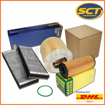 für Audi A6 4F 2.7 & 3.0 TDI 190 PS 240 PS Inspektionspaket Filterset SCT & MANN