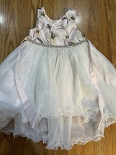 American Princess Pink And Gold Sparkle Dress Floral Sz 4