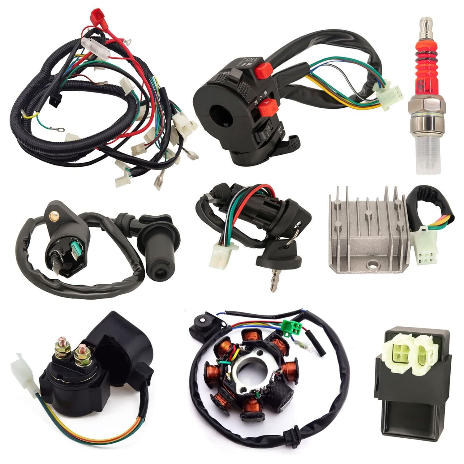 Complete GY6 150cc 125cc Scooter Moped ATV Electric Wiring Harness Kit