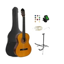 41-inch NEW POWER ACOUSTIK AURAL SERIES AMBER WOOD ACOUSTIC GUITAR BUNDLE