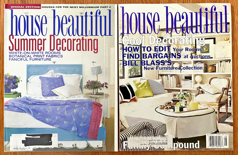 House Beautiful 1998 Lot of 2 Max Levy Vicente Wolf Stephen Shubel Bill Blass