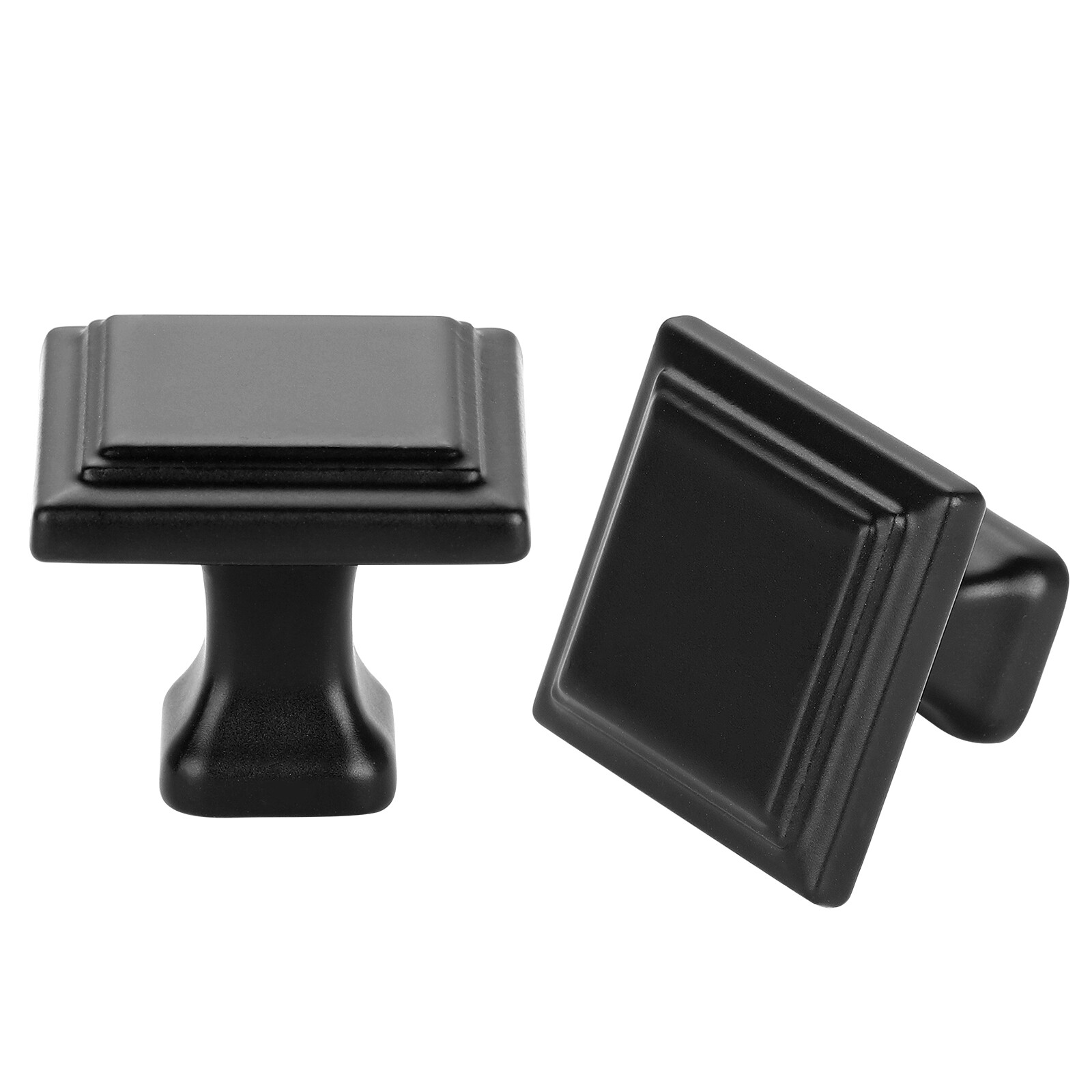 Matte Black Square Cabinet Pull Knobs for Kitchen Drawer Door Hardware Furniture