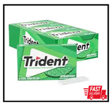 Trident Spearmint Sugar Free Chewing Gum, 12 Packs of 14 Pcs 168 Total Pieces 