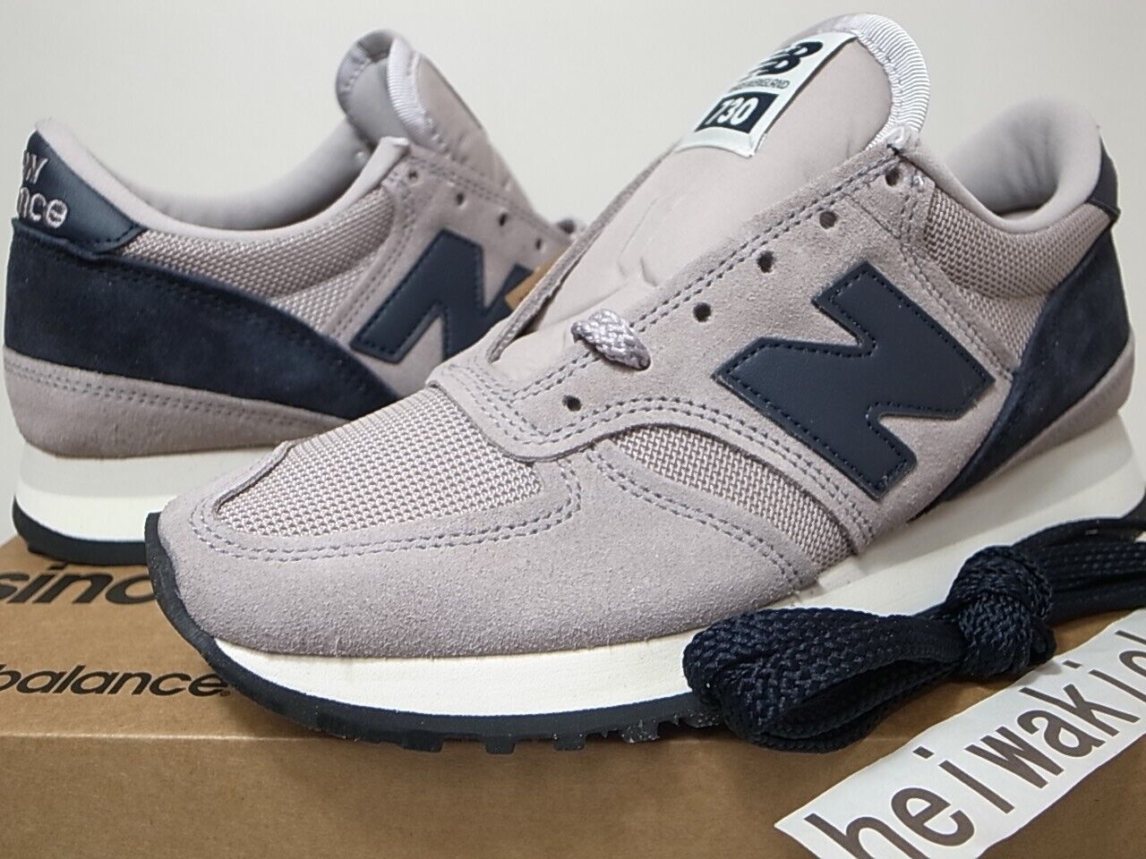 NEW BALANCE M730GGN GRAY GREY NAVY MADE IN ENGLAND US6.5 | eBay