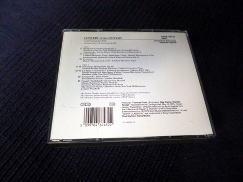 2CD Concert Of The Century Horowitz Menuhin Rostropowich Bernstein Fisch-Dieskau - Picture 3 of 4