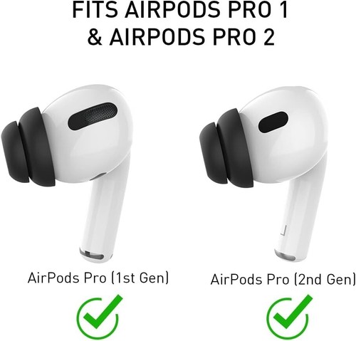 Silicone Ear Tips for AirPods Pro 2 6 Pairs Noise Cancelling Comfort Accessories - Picture 5 of 9