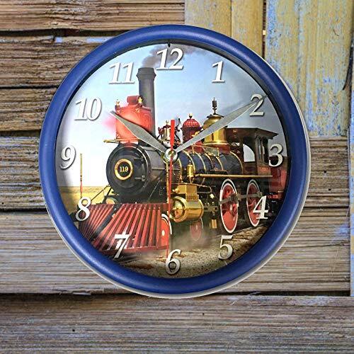 Train Graphic Printed Wall Clock with Train Sound and Light. Decorate Your Be...