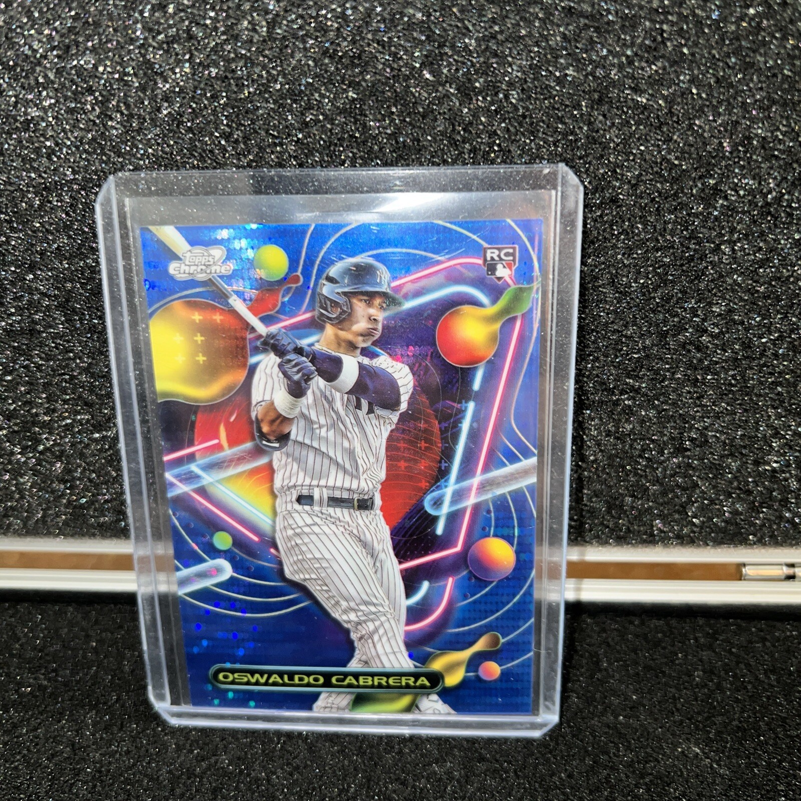 2023 Topps Cosmic Chrome Oswaldo Cabrera Blue Moon Refractor RC /99 NY Yankees