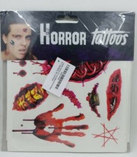Halloween Temporary Tattoos Zombie Tattoos Horror Realistic 12 sheets variety.
