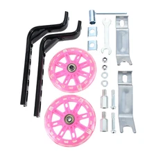 1 Set Pink Bicycle Stabilizer Support Wheel Non-Slip With Tools for Kids Train