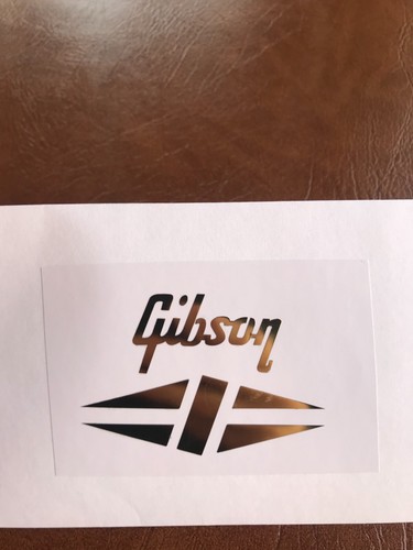 Gibson Guitar Decal 3d metal Headstock Restoration Sticker Logo m5 - Picture 8 of 8