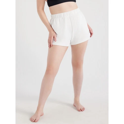 Time and Tru Women's and Women's Plus 3X 24W-26W Terry Coverup Shorts, WHITE - Picture 1 of 4